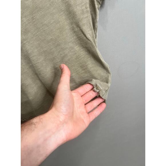 We The Free Green Peasant Baby Tee Sz S Short Sleeve Cotton Cottage - Picture 7 of 14